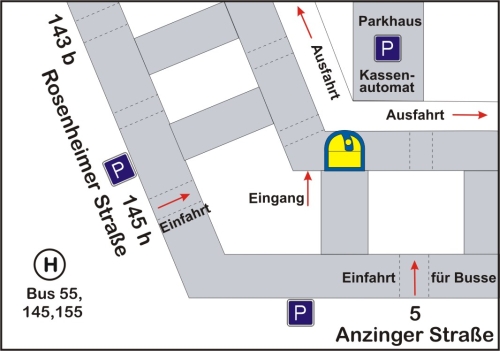 Lageplan der Volkssternwarte